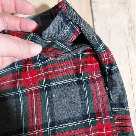 Talbots tartan wool blend Slim Ankle Pants NWT 14P - Picture 9 of 13